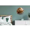 Schotse Hooglander - Dieren - Bruin - Koe - Zwart - Wit - Natuur Wandcirkel aluminium klein -slaapkamer