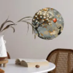 Boom - Graffiti - Banksy Style - Balloon Girl Wandcirkel behangsticker klein -sfeer3