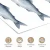 Vissen - Illustratie - Delfts - Blauw poster papier klein -closeup_NL