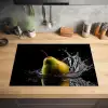Peer - Fruit - Water - Zwart Inductie beschermer vinyl 3mm klein -sfeer5