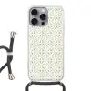 Abstract - Structuur - Grijs - Wit Hoesje iPhone 16 Pro Max met koord klein 804 -3d