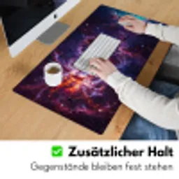 Space - Stars - Abstract - Colorful Muismat XXL klein -ysfeer3_duits