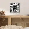 Vormen - Gezocht - Zwart - Abstract aluminium wit klein -sfeer3