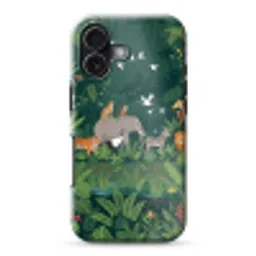 Tropisch - Jungle -  Groen Toughcase MagSafe Apple iPhone 17 klein -3d