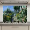 Kat - Vrouw - Bloemen - Huis keuken achterwand spatscherm klein -3d_website