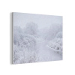 Rivier - Sneeuw - Bos - Winter - Schilderachtig PET vilt klein -3d