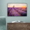 Lavendel - Zonsondergang - Bloemen - Paars canvas 2cm klein -sfeer4