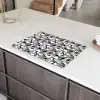 Geometrie - Driehoeken - Zwart - Wit Inductie beschermer vinyl 3mm klein 276 -sfeer8
