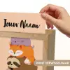 Luiaard - Vos - Kat - Slaperig Light Box met kabel (Kinderlampje) klein -USP_websiteprintNL