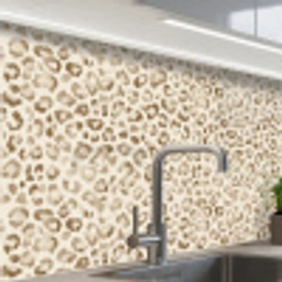 Luipaard - Klassiek - Beige keuken achterwand 2 middel 865 -zzzz3d_schuin
