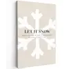 Kerst - Let it snow - Sneeuwvlok - Winter - Quotes canvas 2cm klein -z3d