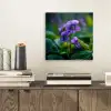 Viooltjes - Paars - Bloem - Bladeren aluminium wit klein -sfeer1