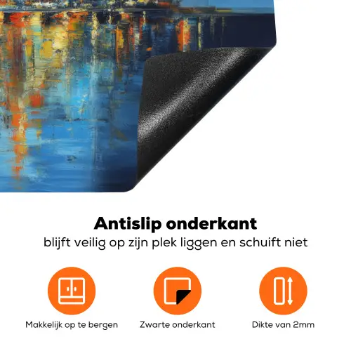 Skyline Toronto - Water - Stadslichten - Toren Inductie beschermer vinyl 3mm klein -zzzzzzz-td-onderkant