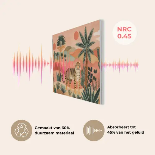 Tijger - Kleurrijk - Palmen - Cactus PET vilt klein -USP_NL