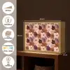 Bloemen - Abstract - Aardetinten Light Box met batterij (Wandlamp) middel 907 -USP_websiteoverzichtNL
