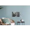 Geit - Telefoon - Toilet - Zwart - Wit Muursticker klein -plant