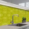 Kompas - Groen - Patronen keuken achterwand 2 middel 871 -3d_schuin