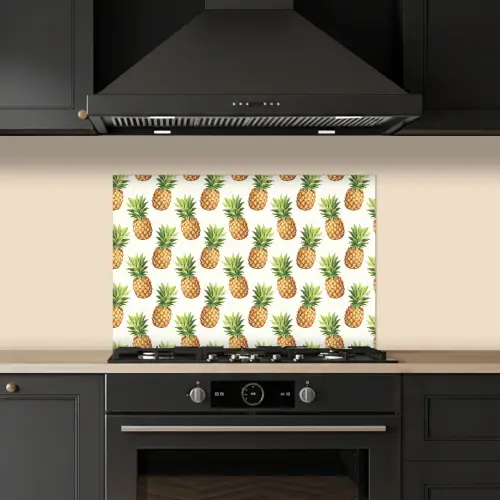 Vintage - Ananas - Blad keuken achterwand spatscherm klein 900 -sfeer1