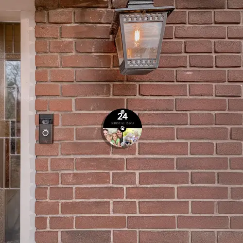 Gezinsportret zwart - Klassiek Naambord Rond klein -sfeer7-rond-XS