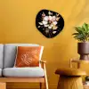 Bloem - Verf - Goud - Graffiti - Modern Wandcirkel Organisch Forex 3mm klein -sfeer4