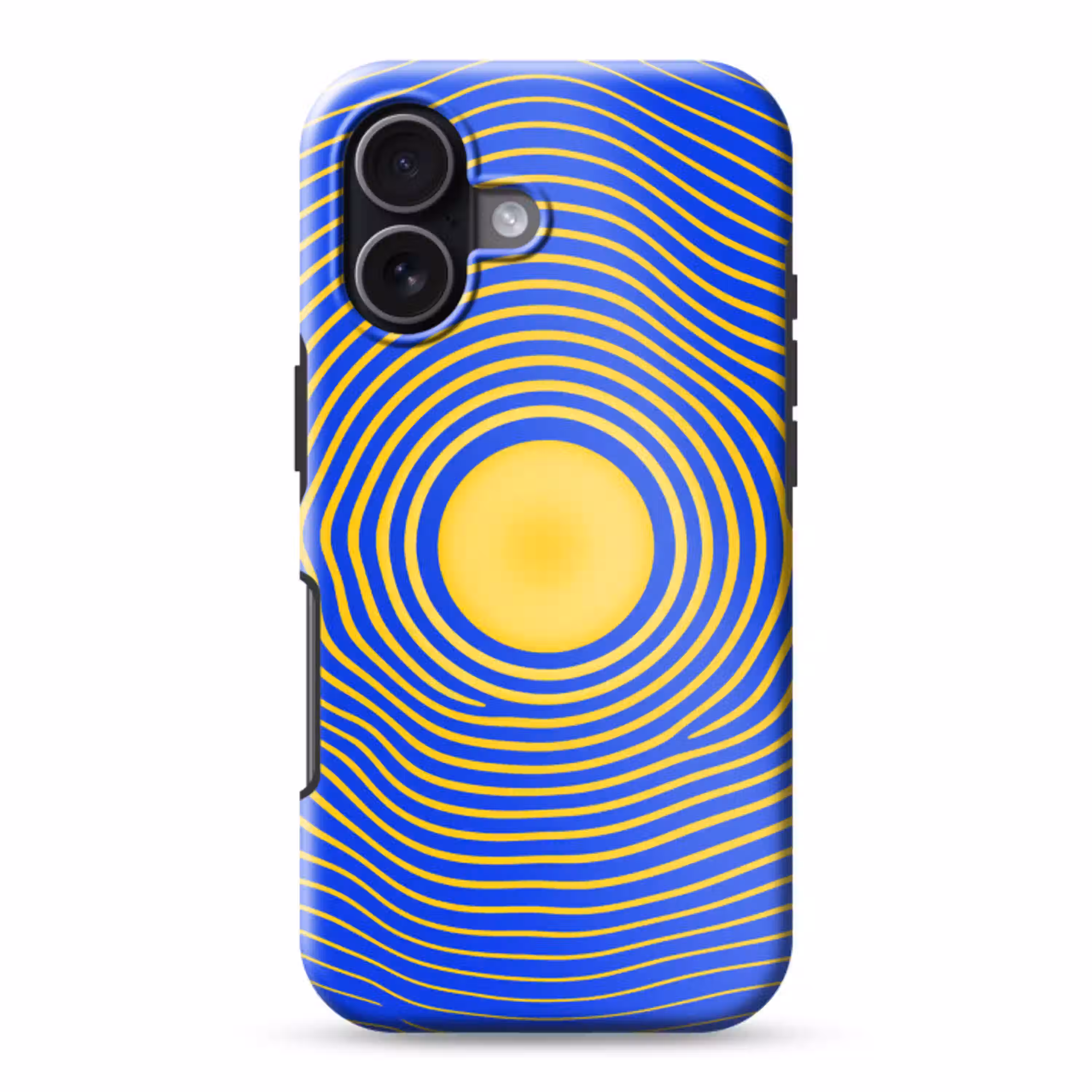 Abstract patroon - Blauw Toughcase MagSafe Apple iPhone 17 klein -3d