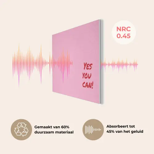 Yes you can do it - Rood - Roze PET vilt klein -USP_NL