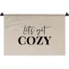 Beige - Winter - Quote - Cozy Wandkleed katoen klein -zz3d