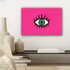 Minimalistisch - Oog - Roze canvas 2cm klein -sfeer6