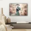 Pauw - Vogels - Bloemen - Boom - Botanisch canvas 2cm klein -sfeer6