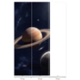 Planeten - Saturnus - Ruimte Behang Vinyl klein -USP_banen