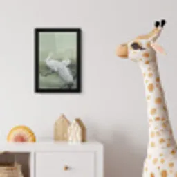 Pauwen - Wit - Natuur - Groen fotolijst zwart zonder passe partout klein -usfeer4_kinderkamer