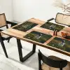 Astronaut - Bloemen - Veld - Geel Placemat vinyl groot -zzsfeer4_Kitchenyeah-website