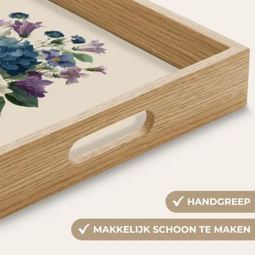 Bloemen - Gedetailleerd - Rust - Realistisch Dienblad Rechthoek middel -USP_HandgreepNL