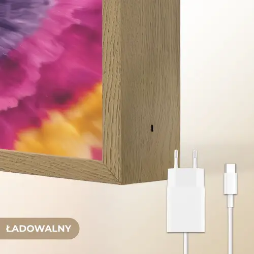 Tie dye - Hartvorm - Vlammen - Paars Light Box met batterij (Wandlamp kind) middel -USP_websiteoplaadbaarNL