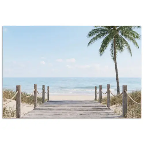 Palmbomen - Pad - Horizon poster papier klein -3d