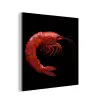 Garnaal - Rood - Dieren aluminium wit klein -3d