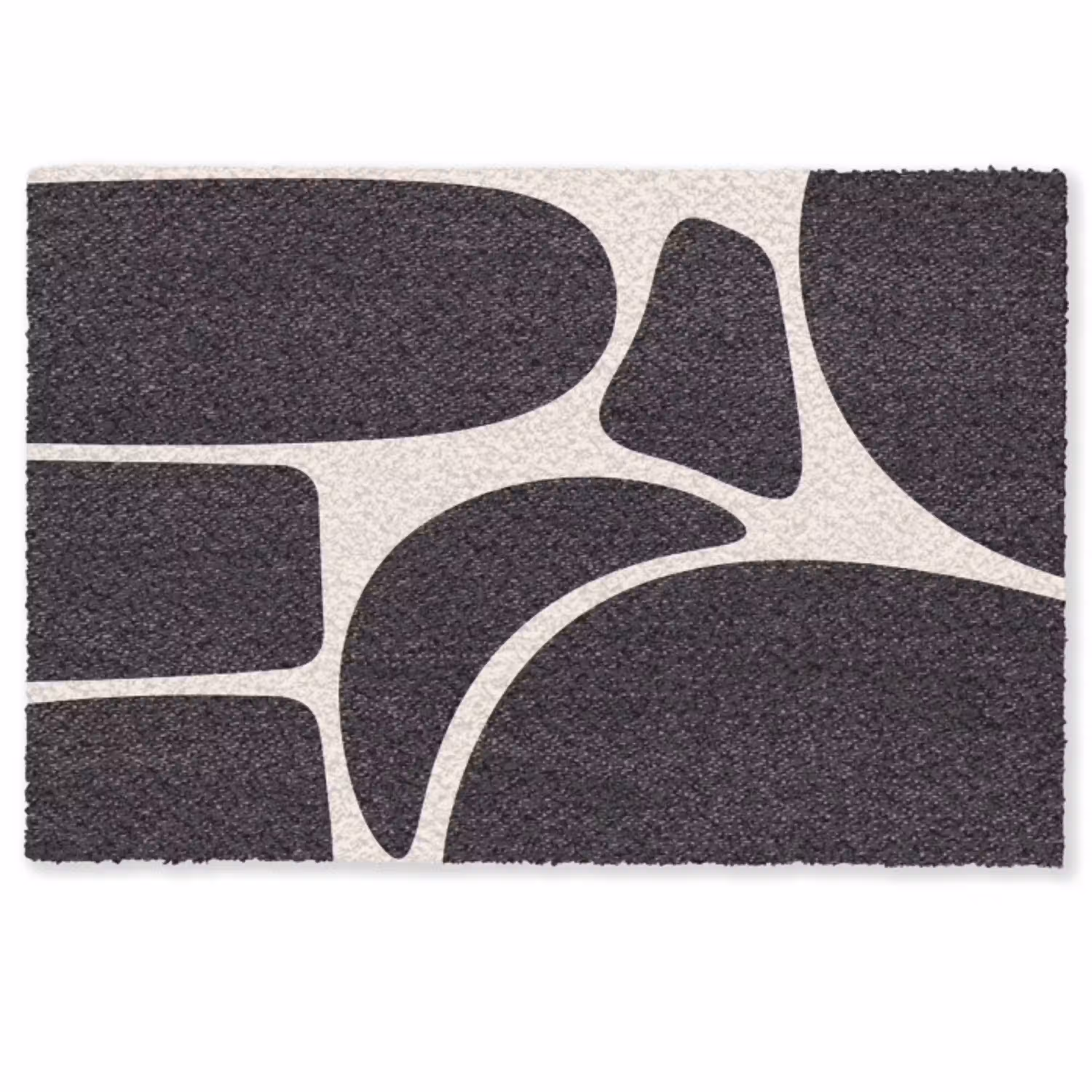 Patroon - Organisch - Zwart Deurmat klein -zkaufland3d