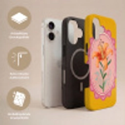 Lelie - Oranje - Lijst - Ovaal Toughcase MagSafe Apple iPhone 17 klein -USP_Lagen_DE