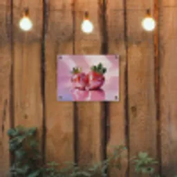 Disco - Fruit - Glitter - Strawberry tuinposter los doek klein -sfeer1