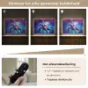 Schildpad - Dier - Galaxy - Ruimte Light Box met batterij (Wandlamp kind) middel -USP_dimbaarNL
