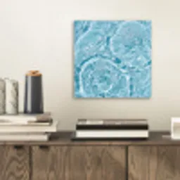 Water - Blauw - bubbels aluminium wit klein -sfeer1