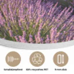 Lavendel - Landschap - Sereen - Paars Akoestische PET Vilt - Rond klein -closeup_DE