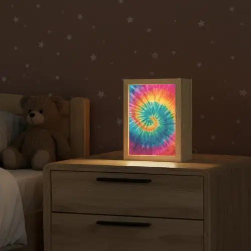 Regenboogkleuren - Tie dye - Light Box met kabel klein -sfeer1_kind