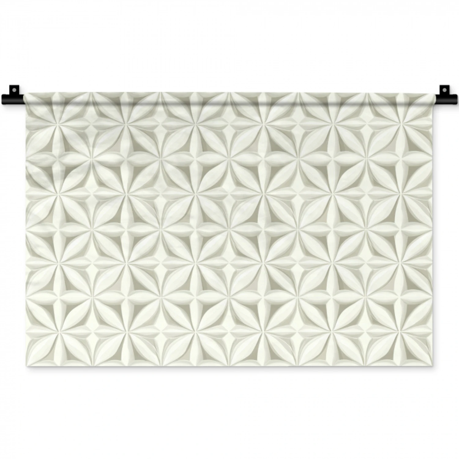 Abstract - Structuur - Grijs - Wit Wandkleed katoen klein 269 -zz3d