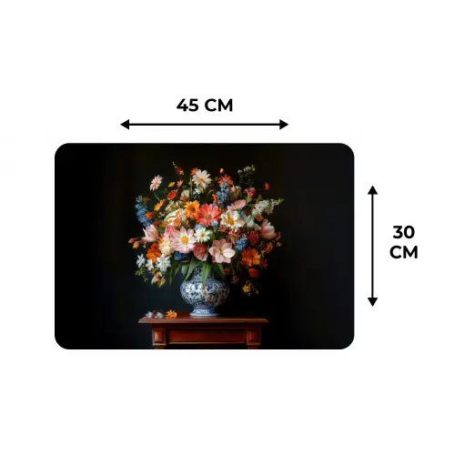 Boeket - Roze - Bloemen - Vaas Placemat vinyl groot -specs