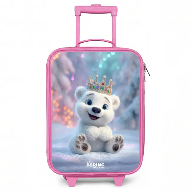Kids’ Suitcase - Pink - Polar bear - Crown - Winter