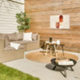 Bogen - Beige - Vormen Tuinposter op houten frame 2 cm dik klein -sfeer2
