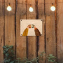 Illustratie - Mokken - Proosten - Bruin tuinposter los doek klein -sfeer1