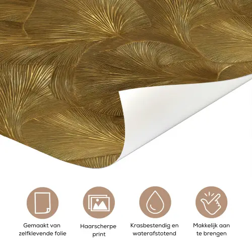 Organisch - Lijnen - Goud deurposter klein 289 -closeup_NL