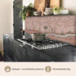 Nostalgisch - Reigers - Roze keuken achterwand 2 middel -usp_DE
